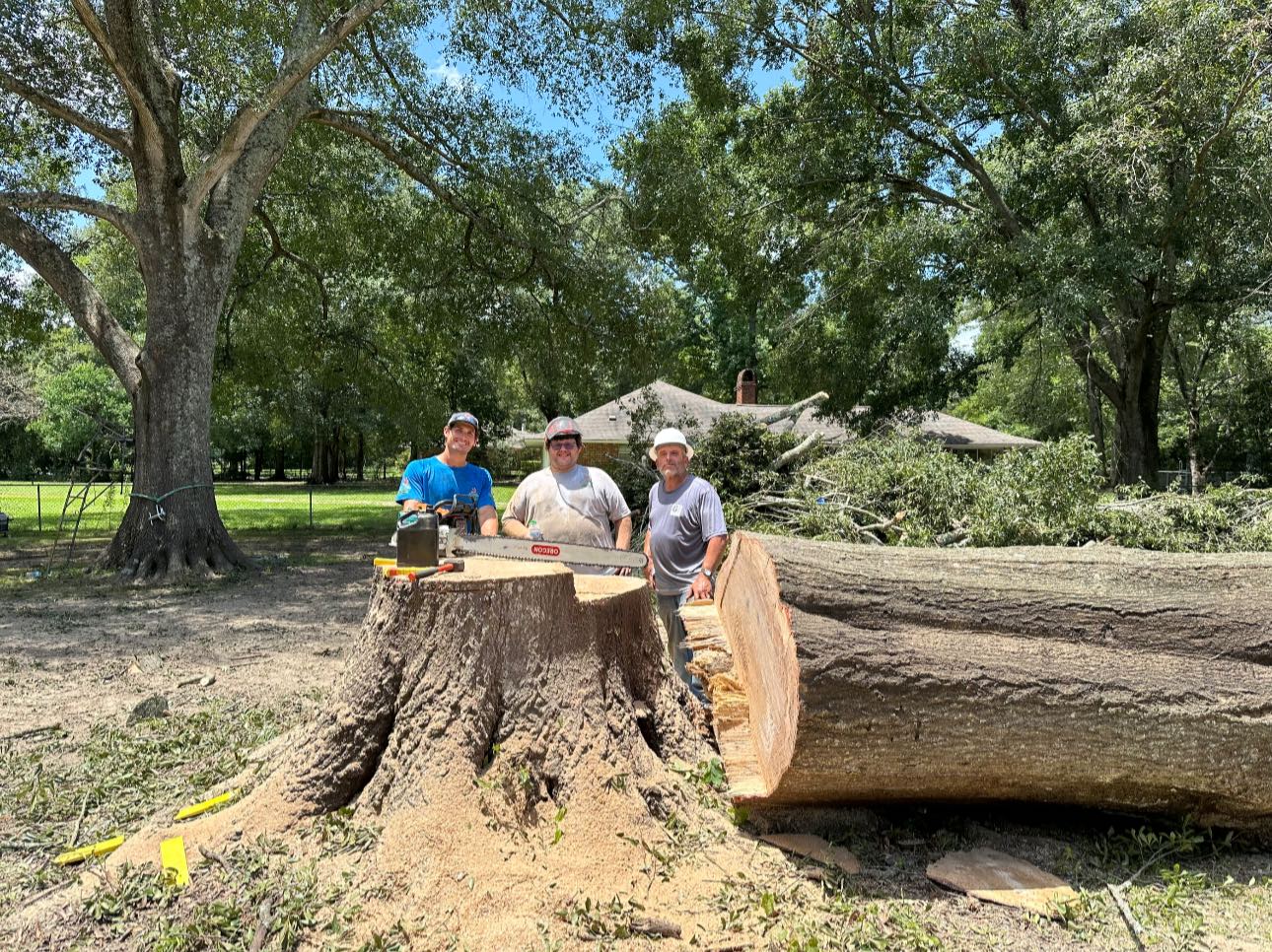 Big Bass Tree Service crew at work
